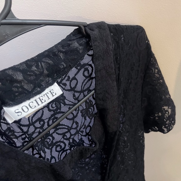 Vintage Black Lace Nightgown Castlecore Romantic Fairy Whimsigoth Edgeyboho - Picture 4 of 5